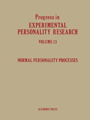 cover image of Normal Personality Processes: Progress in Experimental Personality Research, Volume 13